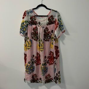 Maeve floral short sleeve dress, size Large